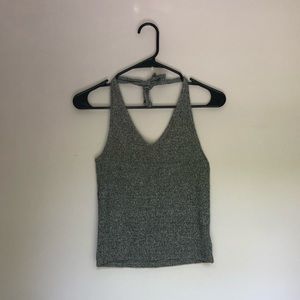 American Eagle Heathered Grey Halter Top